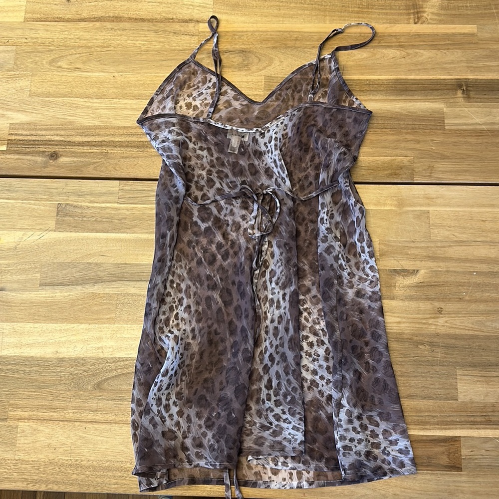 <3 Calvin Klein Leopard Print Vntage Gown - image 8